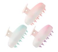 HIAKDOFT Brosse à Shampoing 3 Pièces Mango Dégradé pour Massage et Nettoyage du Cuir Chevelu Brosse Exfoliante Humide et Sèche Anti-Pellicules Accessoire Bien-être Scalp