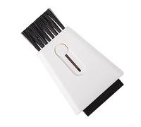 HIAKDOFT Brosse de Nettoyage Multi-usages Double Tête pour Clavier et Rainures Fenêtres, Accessoire Électronique Pratique, Conception Légère en PP Blanc, pour Nettoyage Précis