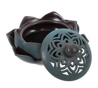 HIAKDOFT Brûleur Encens Céramique Lotus Vintage Porte Encens Décoratif Purification Maison Support Aroma Desktop Chambre Bureau Sauna