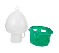 HIAKDOFT Buveur d'eau Épaissie Bac à Eau pour Oiseaux Distributeur De Cruche d'eau Intérieurs Abreuvoir pour Pigeons Vert Plastique Réutilisable