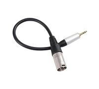 HIAKDOFT Câble Audio Femelle à Xlr Mâle Mono pour Microphone Ampli Karaoké Connecteur Plaqué Or Anti-parasitage Compatible PC et Mixeur