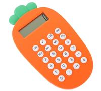 HIAKDOFT Calculatrice Solaire Portable Décorative Forme de Carotte Légère et Compacte Calculatrice Électronique de Bureau pour Étudiants et Usage Scolaire