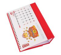 HIAKDOFT Calendrier De Bureau Debout Calendrier Familial Planificateur De Bureau Red
