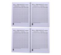 HIAKDOFT Carnet de Planification Budgétaire Mensuelle Portable, Organisateur de Paiement de Factures Mensuel, Registre Mensuel des Factures, Suivi Précis des Paiements, Lot de 2 Carnets