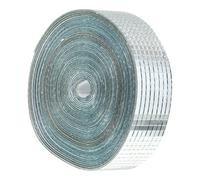 HIAKDOFT Carreaux Miroirs Carrés Autocollants 5x5mm, Rouleau 10m Pour Décoration Murale Maison, Argenté, Adhésif Auto-collant, Surface Lisse, Bricolage La Cuisine Salle De Bain