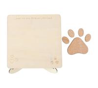 HIAKDOFT Carte Commémorative en Bois pour Chien - Tribut Solide Animal de Compagnie Décédé Carte de Condoléances Légère et Portable Présent de Sympathie pour Perte de Chien Souvenir