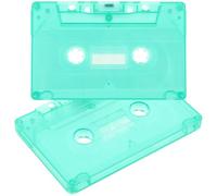 HIAKDOFT Cassettes Audio Vierges pour Décoration, 2 Pièces, sans Noyau ni Boîte, Couleur Vert Transparent, Cassettes Artisanales Vintage pour Loisirs Créatifs et Fêtes, Accessoires
