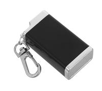 HIAKDOFT Cendrier Portable Étanche Noir Mini Cendrier Ignifugé avec Porte-clés Tube Métallique Scellé Pratique pour Extérieur Voiture et Bureau Format Compact et Hermétique
