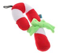 HIAKDOFT Chien Noël Caoutchouc Rouge Résistant à Mâcher Squeaker Interactif pour Nettoyage des Dents et Comportement de Morsure pour Chiens à Mâcher