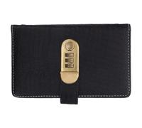 HIAKDOFT Classeur à Défi D’épargne avec Cadenas à Mot de Passe 3 Chiffres, 100 Enveloppes en Polypropylène Imperméable, Texture Crocodile Pu Noir, Organisateur Budget Liquide pour Gestion