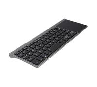 HIAKDOFT Clavier sans Fil Ultra-Fin avec Touchpad et Clavier Numérique Intégré Portable Fiable et Facile à Installer pour Ordinateur et TV Noir sans Batterie