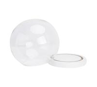 HIAKDOFT Cloche en Verre Transparent pour Fleurs Éternelles Couvercle Décoratif Blanc 15 CM Ornement de Bureau et Décoration Intérieure Moderne Protection Anti-Poussière pour