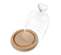 HIAKDOFT Cloche Verre Transparent pour Fleurs Séchées avec Base Antidérapante Présentoir pour Décoration DIY et Cadeau Romantique