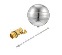HIAKDOFT Contrôleur de Eau Inoxydable Vanne Flotteur Réglable pour Réservoir Capteur avec Boule Flottante Cuivre Résistance Corrosion pour Tour et Cuve à Eau