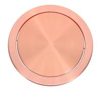 HIAKDOFT Couvercle Basculant Intégré pour Poubelle Ronde en Acier Inoxydable Petit Format Rose Doré Adapté pour Poubelle de Comptoir la Cuisine et Salle de Bain Anti-Odeurs et Sécurisé