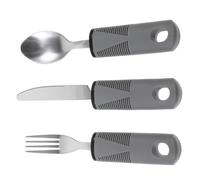 HIAKDOFT Couverts Anti-tremblement pour Personnes Âgées Poignée Antidérapante Ergonomique Léger et Adapté à Autonomie Alimentaire