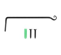 HIAKDOFT Crochets Métalliques pour Pots De Fleurs 25 Cm Support Mural Jardin Balcon Extérieur Installation Suspendue Robuste en Fer Noir pour Jardinières Et Paniers De Plantes