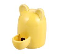 HIAKDOFT Distributeur Automatique Eau Céramique pour Petits Animaux avec Oreilles de Chat Bol Boisson Lapin Hamster Auto Distributeur Accessoire Pet Self Dispensing pour Cage Jaune