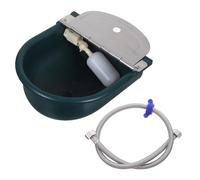 HIAKDOFT Distributeur Automatique Eau pour Animaux Ferme Bol Plastique avec Tuyau Tressé Abreuvoir Mural Adapté Chevaux Bovins Moutons et Chiens pour Écuries et Pâturages