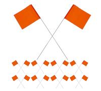 HIAKDOFT Drapeaux de Signalisation de Jardin Haute Visibilité Installation Facile Lot de 60 Orange en Fil D'acier avec Piquet Pvc pour Irrigation et Aménagement Paysager