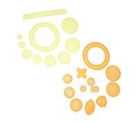 HIAKDOFT Ensemble de 22 Pochoirs Artistiques Colorés pour Dessin, Règle et Outils de Pointillage, Modèle pour Dessin Créatif Garçon et Filles, Kit Éducatif pour Peinture et Création