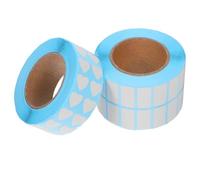 HIAKDOFT Étiquettes Autocollantes Vierges Blanches pour Peinture Diamant, Autocollants Inscriptibles de Cœur et Carrée, 2 Rouleaux de 3000 Pièces, pour Organisation et Rangement Polyvalent