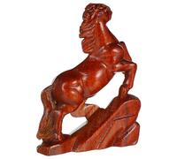 HIAKDOFT Figurine Statue de Cheval Sculptée Main Sculpture Décorative Unique pour Décorations de Maison Salon Chambre Bureau Naturel