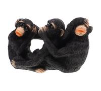 HIAKDOFT Figurines Singes Résine Décor Ne Voir Entendre Dire Sculpture Résistante pour Table et Étagère Ornement Maison Élégant