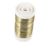 HIAKDOFT Fil Galvanisé Flexible pour Jardinage Bobine de Fil de Fixation Doré Lien Polyvalent pour Attacher Plantes Tuteurs et Compositions Usage Extérieur et Domestique