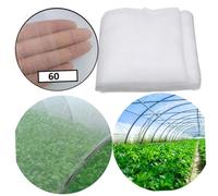 HIAKDOFT Filet Anti-Insectes pour Serrage De Jardin, Couverture Végétale Épaisse 2x10m Blanche, Maille Fine 60, Protection Légumes Et Fruits Oiseaux Et Gel