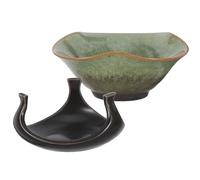 HIAKDOFT Filtre à Thé Porcelaine Artisanal Passoire Céramique pour Vrac Infuseur Réutilisable Résistance Thermique Accessoire Traditionnel Chinois pour Thé Kung Fu