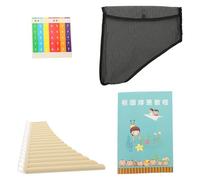 HIAKDOFT Flûte de Pan en Do 18 Tubes pour Débutants Instrument de Musique Éducatif Multifonctionnel Portable et Solide Couleur Ivoire Ensemble D’Apprentissage Pratique pour Pratique et