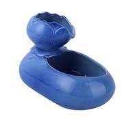 HIAKDOFT Gamelle pour Chat Distributrice d'eau en Céramique Créative USB, Petit Format, Bleu, Fontaine à Eau Circulation Silencieuse pour Animal Domestique