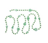 HIAKDOFT Guirlande de Perles Verte Décoration Suspendue Imitation Bonbon pour Noël Ornement Maison Style Campagne Centre de Table Accrocheur