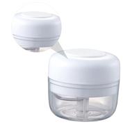 HIAKDOFT Hachoir Électrique à Ail Mini Blanc Broyeur Rotatif Portable sans Fil Mixeur Cuisine Pratique pour Ail Gingembre Viande et Légumes
