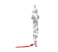 HIAKDOFT Instrument à Vent Hulusi Porcelaine Synthétique Bleue et Blanche Flûte de Cucurbitacé Élégante et Portable pour Pratique et Performance
