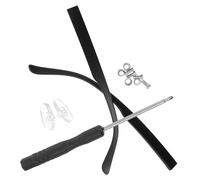 HIAKDOFT Kit 1 Paire de Bras de Lunettes Métal à Double Denture pour Réparation Branches de Lunettes Larges 9 MM et Entretien