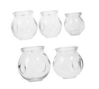 HIAKDOFT Kit 5 Ventouses Thérapeutiques en Verre Épais Cupping Ventouses de Massage par Aspiration pour Usage Domestique Outil de Bien-être Relaxant Adapté à Tout Corps