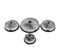 HIAKDOFT Kit de Chapeaux Brûleurs Gaz Concaves pour Cuisinière à Gaz Accessoires de Remplacement pour Brûleur Double Couverture Flamme pour Plaques Électriques Noir Compatible avec Modèles