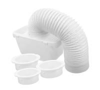 HIAKDOFT Kit de Conduit de Sèche-linge Intérieur Collecteur de Peluches, Bac de Récupération D'eau, Plastique Solide, Compatible Sécheuse Tambour, Connecteur Ventilation pour Appareils Électroménagers