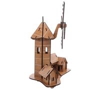 HIAKDOFT Kit de Maquette 3D Moulin à Vent en Bambou et Bois Scientifique Stem à Assembler Soi-Même Maquette d'Éolienne Éducative pour Garçon et Filles Projet DIY pour Activités