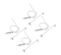 HIAKDOFT Kit de Purge de Conduite de Frein Moto 4 Pièces Clapet Anti-Retour Unidirectionnel en Alliage Argenté Outil de Purge Hydraulique pour Embrayage et Entretien Système de Freinage