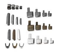 HIAKDOFT Kit de Réparation de Fermeture Éclair en Métal - 24 Pièces Mixtes Tailles 3/5/8/10 - Têtes et Arrêts de Fermeture Éclair pour Paquet Manteaux Tentes et Vêtements DIY