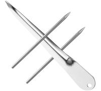 HIAKDOFT Kit de Réparation Rotin en Acier Inoxydable - 1 Barre de Levier 2 Aiguilles en Paracorde - Outils pour Chaises en Osier et Paniers en Rotin Accessoire Vannerie Solide pour