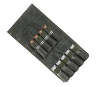 HIAKDOFT Kit Épices Portable pour Camping avec Pochette Toile Militaire Bouteilles avec Couvercles Aluminium et Bouchons Léger et Compact pour Cuisine Extérieure et Pique-