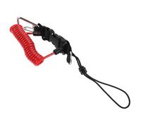 HIAKDOFT Lanière de Plongée Anti-perte Enroulée Rouge avec Clip à Dégagement Rapide en Acier Inoxydable, Corde à Ressort Rétractable pour Appareil Photo Sous-marin, Bracelet de Plongée