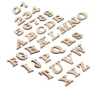 HIAKDOFT Lettres en Bois Brut A-z Chiffres 0-9, 36 Pièces pour Loisirs Créatifs, Scrapbooking, Décoration Diy, Alphabet en Bois Vierge, Matériel Artisanat Artistique