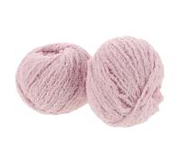 HIAKDOFT Lot 2 Pelotes de Laine Pelucheuse 3 Brins pour Crochet Fil à Tordre Doux en Polyester Couleur Rose Clair Violet Tricot Fait Maison et Amigurumis Créatifs Loisirs Créatifs