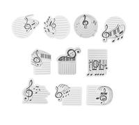 HIAKDOFT Lot de 10 Blocs-notes Autocollants Musicaux Petits, Papier Adhésif de Note de Musique, Colorés, pour Enseignants et Chorale, Fournitures de Bureau Créatives pour