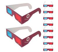 HIAKDOFT Lot de 10 Lunettes 3D en Carton Rouge et Cyan Lunettes Anaglyphes pour Films 3D Fêtes Expériences Scientifiques et Visionnage TV Légères et Jetables pour Usage Prolongé